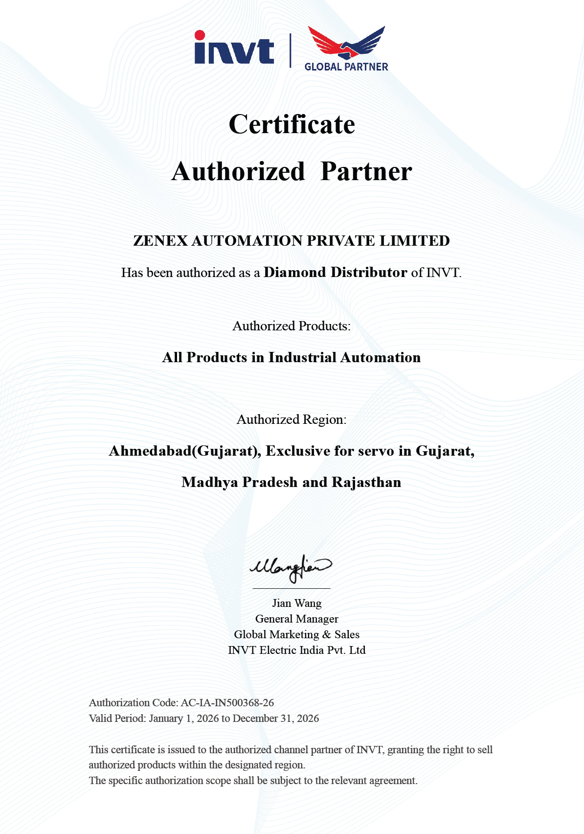 Diamond Distributor of INVT-2026